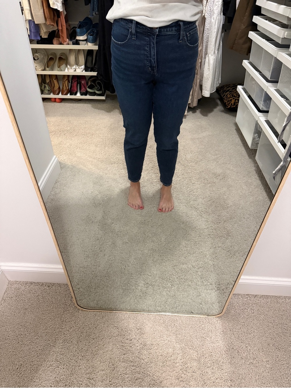 Madewell Dark Blue Ankle Skinny Jeans